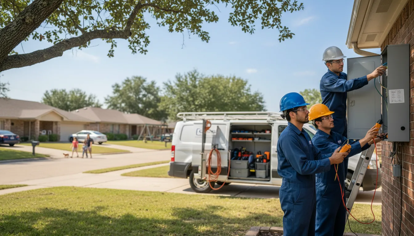 Certified electrician providing emergency electrical services in Latimer, IA